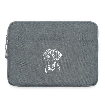 Rhodesian Ridgeback Head « Black Edition » - Sacoche pour ordinateur portable 15 pouces - gris chiné - Devant