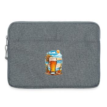 Bière de plage - Sacoche pour ordinateur portable 15 pouces - gris chiné - Devant