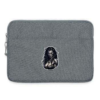 Démon Elfe Scar Regard - Sacoche pour ordinateur portable 15 pouces - gris chiné - Devant