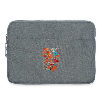 Fleurs aux noix - Sacoche pour ordinateur portable 15 pouces - gris chiné - Devant