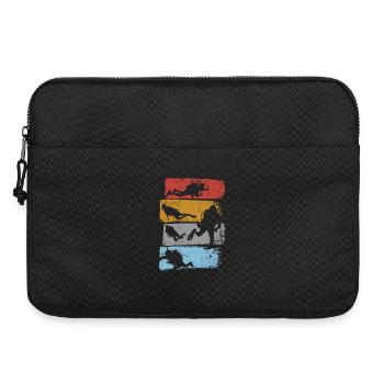 Bandes de silhouette aquatique - Sacoche pour ordinateur portable 15 pouces - noir - Devant