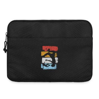 Stripes Sunset Diver Silhouette - Laptoptasche 15" - Schwarz - Vorne