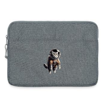 Astronaut BKH getigert Geschenk - Laptoptasche 15" - Grau meliert - Vorne