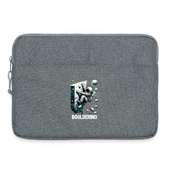 Bouldern Astronaut Raumfahrer Geschenk - Laptoptasche 15" - Grau meliert - Vorne