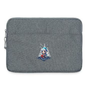 Elfe joyeux - Sacoche pour ordinateur portable 15 pouces - gris chiné - Devant