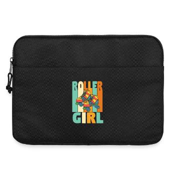 Fille à roulettes rétro - Sacoche pour ordinateur portable 15 pouces - noir - Devant