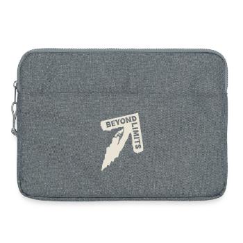 Au-delà des limites - Grimpeur [Blanc] - Sacoche pour ordinateur portable 15 pouces - gris chiné - Devant