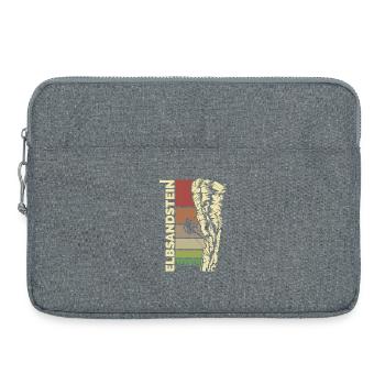 Escalade des montagnes de grès de l’Elbe - Suisse saxonne - Sacoche pour ordinateur portable 15 pouces - gris chiné - Devant