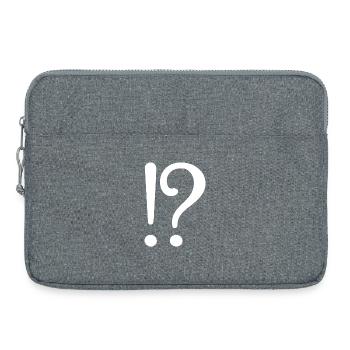 Abstraktes T-Shirt mit Ozeanwellenmuster - Laptoptasche 15" - Grau meliert - Vorne