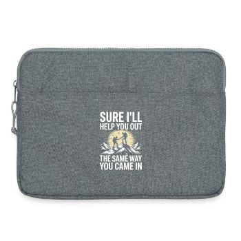 Helping You Sarcastic Hiking Humor Quote Design - Laptoptasche 15" - Grau meliert - Vorne