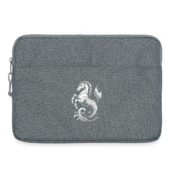Mythischer Hippocampus, Seehengst Illustration - Laptoptasche 15" - Grau meliert - Vorne