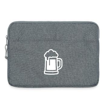 Bierglas Symbol Bier - Laptoptasche 15" - Grau meliert - Vorne
