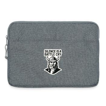 Viking Silence Battle Cry Design - Laptop bag 15" - heather grey - Front