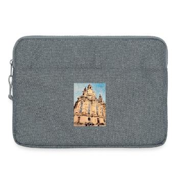 Église Notre-Dame de Dresde - Sacoche pour ordinateur portable 15 pouces - gris chiné - Devant