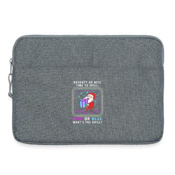 Maman enceinte Maman Noël - Sacoche pour ordinateur portable 15 pouces - gris chiné - Devant