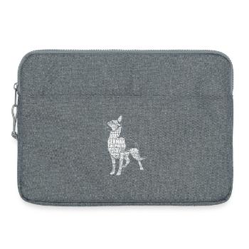 Typographie de berger allemand - Word Art - Sacoche pour ordinateur portable 15 pouces - gris chiné - Devant