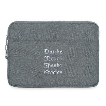 Multilinguale Dankesbotschaft Eiskristall - Laptop bag 15" - heather grey - Front