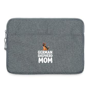 German Shepherd Mom Hundemama Schäferhund - Laptoptasche 15" - Grau meliert - Vorne
