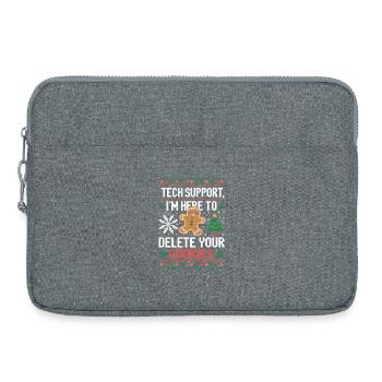 Tech Support Cookie Spruch - Laptoptasche 15" - Grau meliert - Vorne