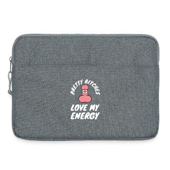 Energy Humor Cartoon Logo | funny pictures - Laptop bag 15" - heather grey - Front