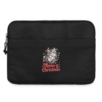 Meow-y Christmas Niedliche Weihnachtskatze - Laptoptasche 15" - Schwarz - Vorne