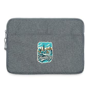 Paysage hivernal de Hambourg - Sacoche pour ordinateur portable 15 pouces - gris chiné - Devant