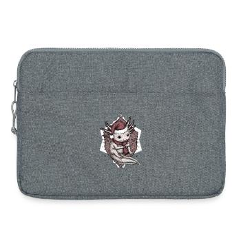 Chemise de Noël Axolotl drôle - Sacoche pour ordinateur portable 15 pouces - gris chiné - Devant