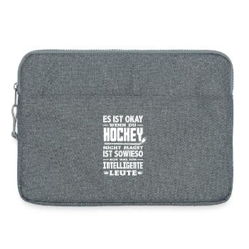Cadeau drôle de joueur de hockey - Sacoche pour ordinateur portable 15 pouces - gris chiné - Devant