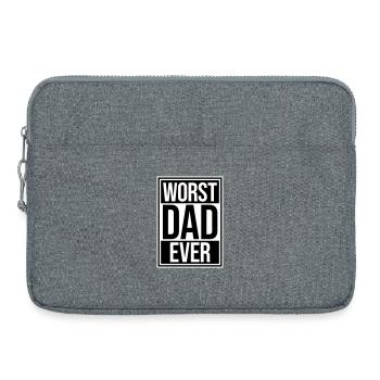 Worst Dad Ever Funny Sarcastic Father's Day Dad - Laptop bag 15" - heather grey - Front