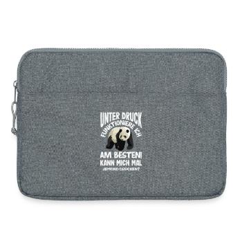 Je fonctionne mieux sous pression - Sacoche pour ordinateur portable 15 pouces - gris chiné - Devant