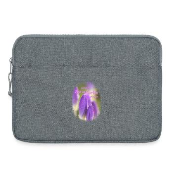 Passer du temps dans le jardin Jardinage Crocus - Sacoche pour ordinateur portable 15 pouces - gris chiné - Devant