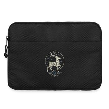 Keltischer Yule Hirsch mit Sonne und Mond - Laptoptasche 15" - Schwarz - Vorne