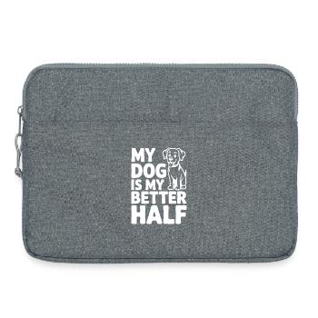 Mon chien est ma meilleure moitié - Sacoche pour ordinateur portable 15 pouces - gris chiné - Devant