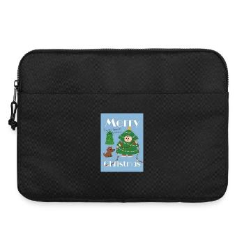 Niedlicher Weihnachtsbaum Illustration - Laptoptasche 15" - Schwarz - Vorne