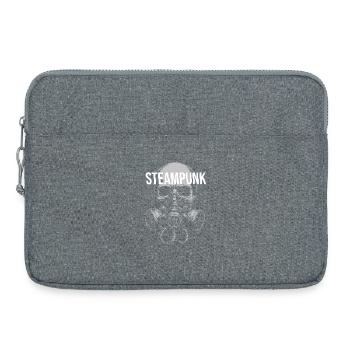 Steampunk Gas Mask Skull - Laptop bag 15" - heather grey - Front