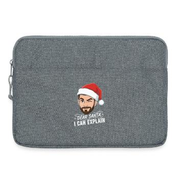 Lieber Weihnachtsmann, ich kann es erklären - Laptoptasche 15" - Grau meliert - Vorne
