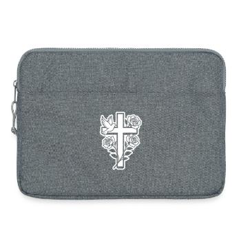 Cross Dove Christian - Laptop bag 15" - heather grey - Front
