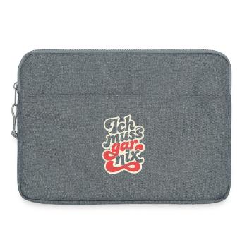 Ich muss gar nix Spruch - Laptoptasche 15" - Grau meliert - Vorne