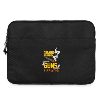 Cigars Bourbon Guns and Freedom Retro Graphic - Laptoptasche 15" - Schwarz - Vorne