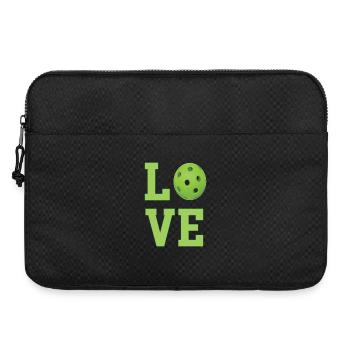 L’amour du pickleball - Sacoche pour ordinateur portable 15 pouces - noir - Devant