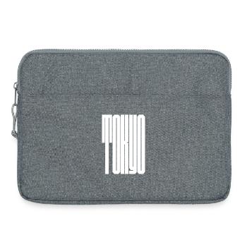 Tokio-Stadt fette Typografie - Laptoptasche 15" - Grau meliert - Vorne