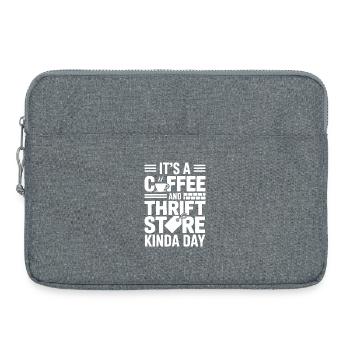 Journée du magasin d’occasion pour café - Sacoche pour ordinateur portable 15 pouces - gris chiné - Devant
