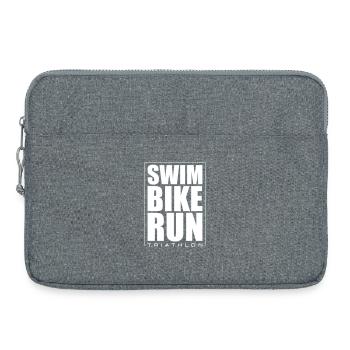 Triathlon Natation Course Cyclisme - Sacoche pour ordinateur portable 15 pouces - gris chiné - Devant