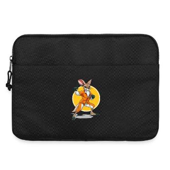 Häschen im Anzug Karateaktion - Laptoptasche 15" - Schwarz - Vorne