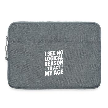 I See Logical Reason to Act my Age - Laptop bag 15" - heather grey - Front