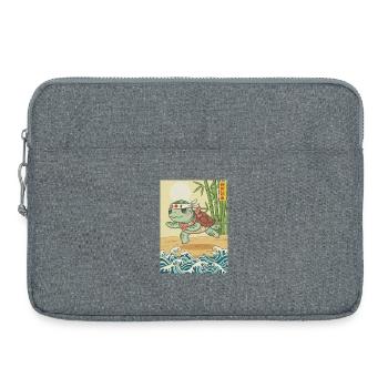 Tortue d’arts martiaux Kawaii - Sacoche pour ordinateur portable 15 pouces - gris chiné - Devant