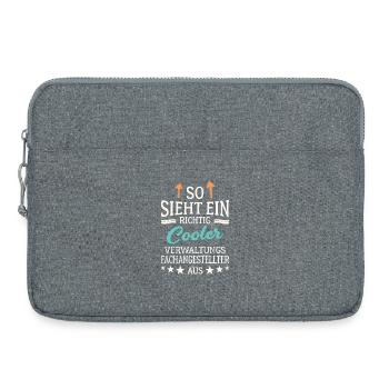 Assistant administratif cool - Sacoche pour ordinateur portable 15 pouces - gris chiné - Devant