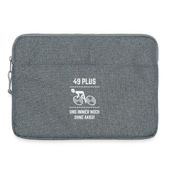 49 Plus – Immer Noch Ohne Akku! Fahrrad Rennrad W - Laptoptasche 15" - Grau meliert - Vorne