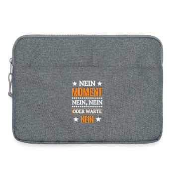 Nein Nein Nein Lustiger Spruch - Laptoptasche 15" - Grau meliert - Vorne