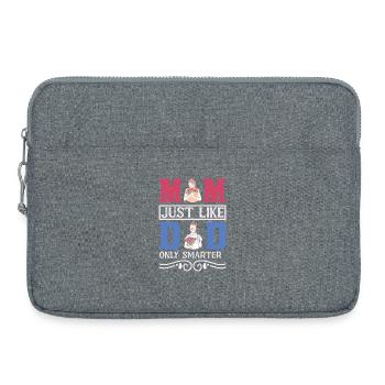 Lustiges Mama-Geschenk – Genau wie Papa, nur ein schlaueres Hemd - Laptoptasche 15" - Grau meliert - Vorne